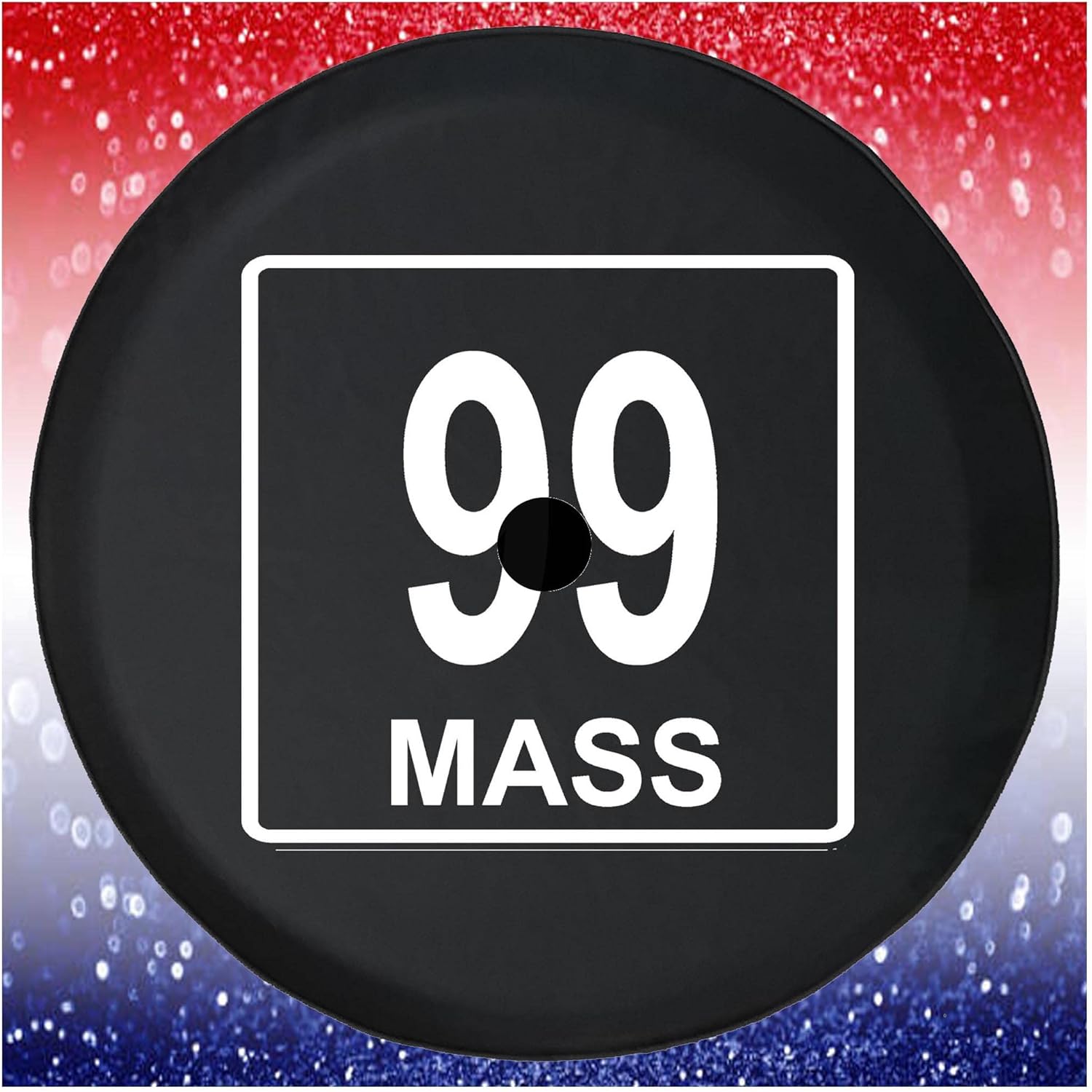 Spare Tire Cover Massachusetts State Route 99 Black Accessories for Trailers Trucks SUVs RV Campers 32-33 Inch