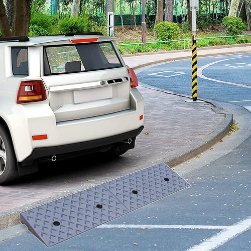 Miniatura 6 de Nisorpa Rampa de Bordillo de Goma de 2" de Elevación, Rampa de Umbral de Servicio Pesado, Rampas de Conducción de 10 Toneladas para Cargar Autos