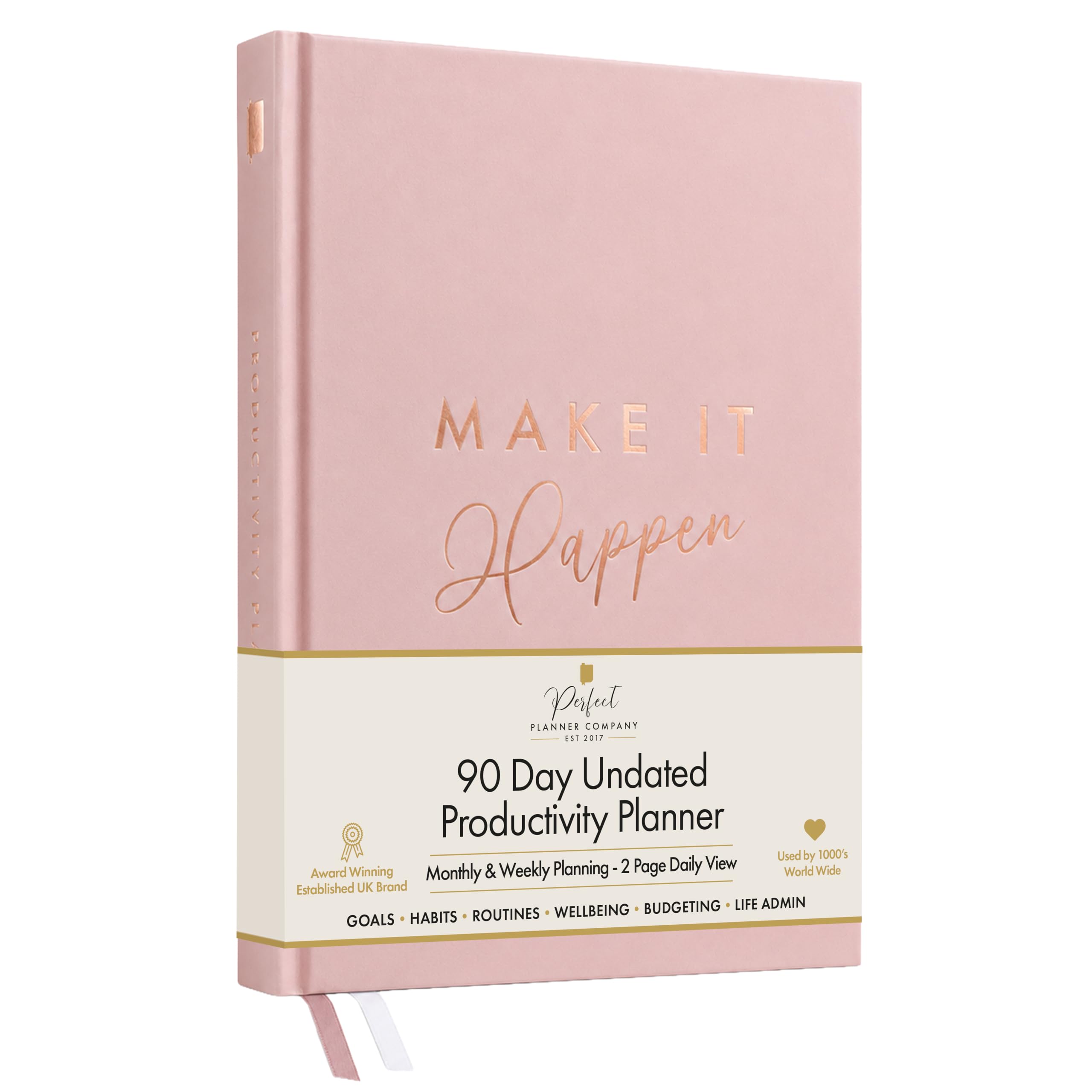Perfect Planner Company Planificateur de productivité 90 jours non daté