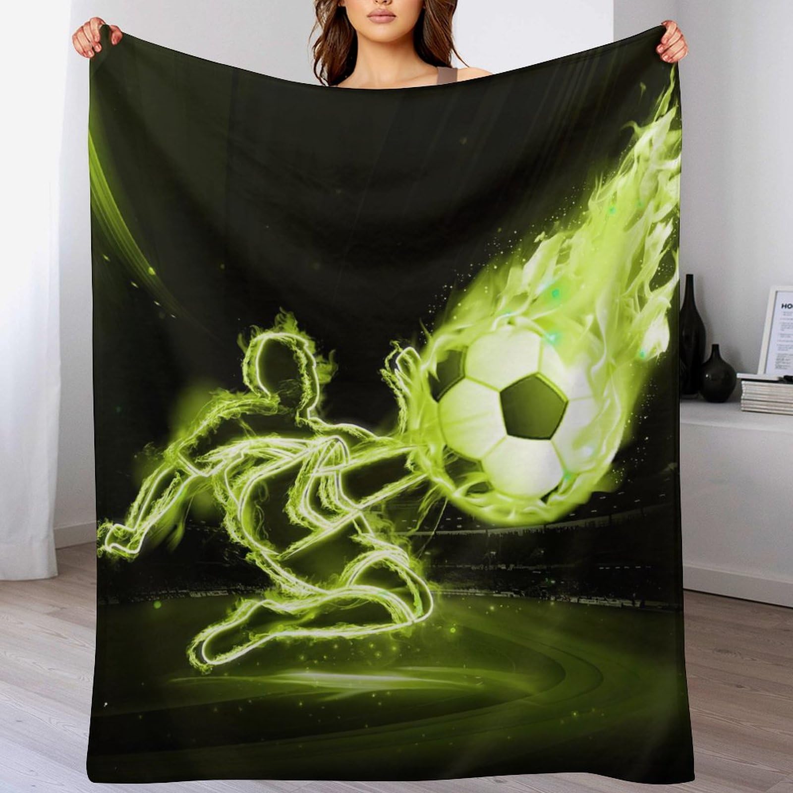 Couverture en flannel football pour vos soirées match sur le canapé
