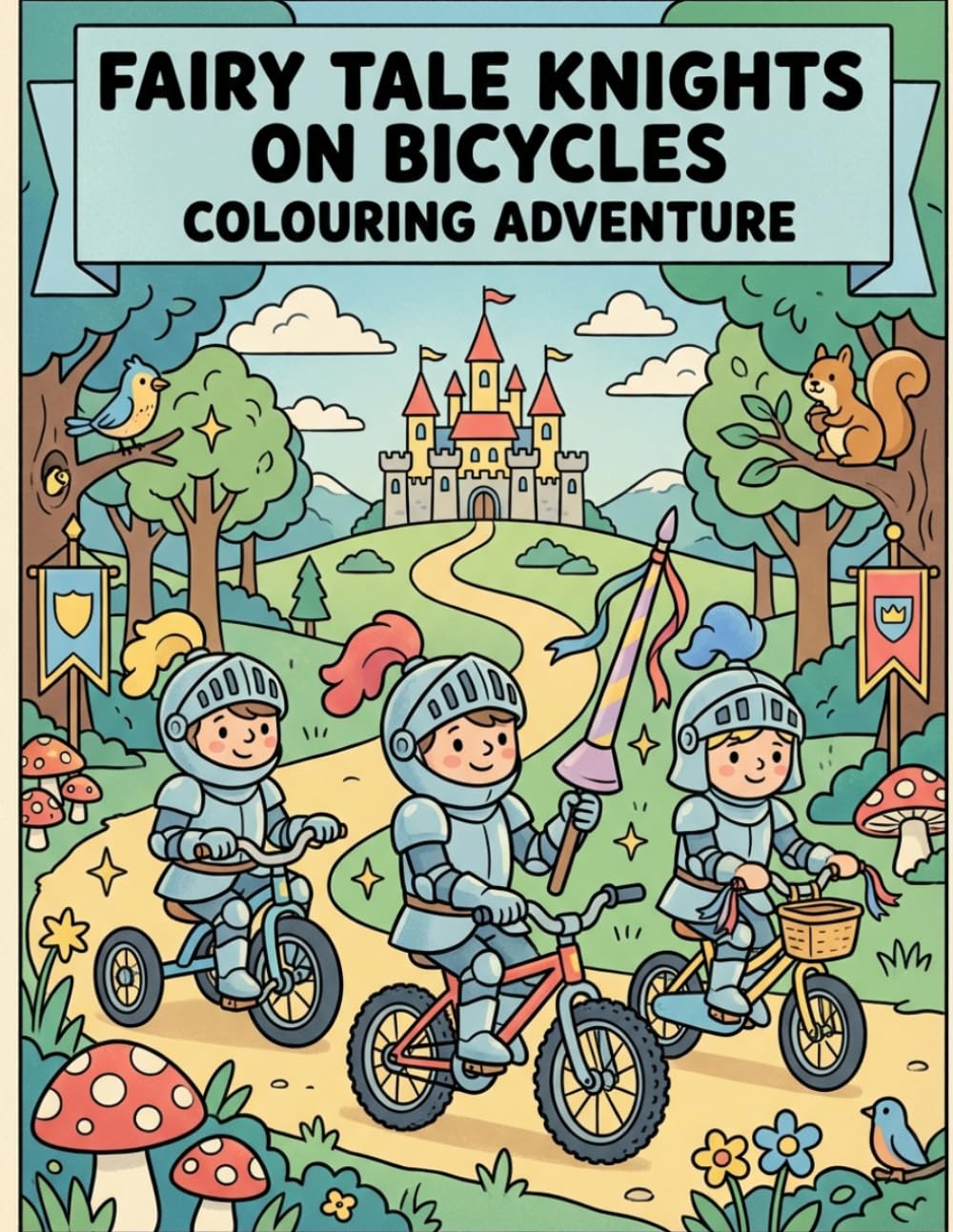 Fairy Tale Knights on Bicycles: A Magical Colouring Adventure for Kids