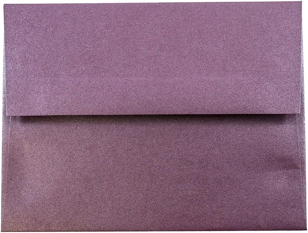 JAM PAPER A2 Metallic Invitation Envelopes - 4 3/8 x 5 3/4 - Ruby Purple Stardream - 25/Pack