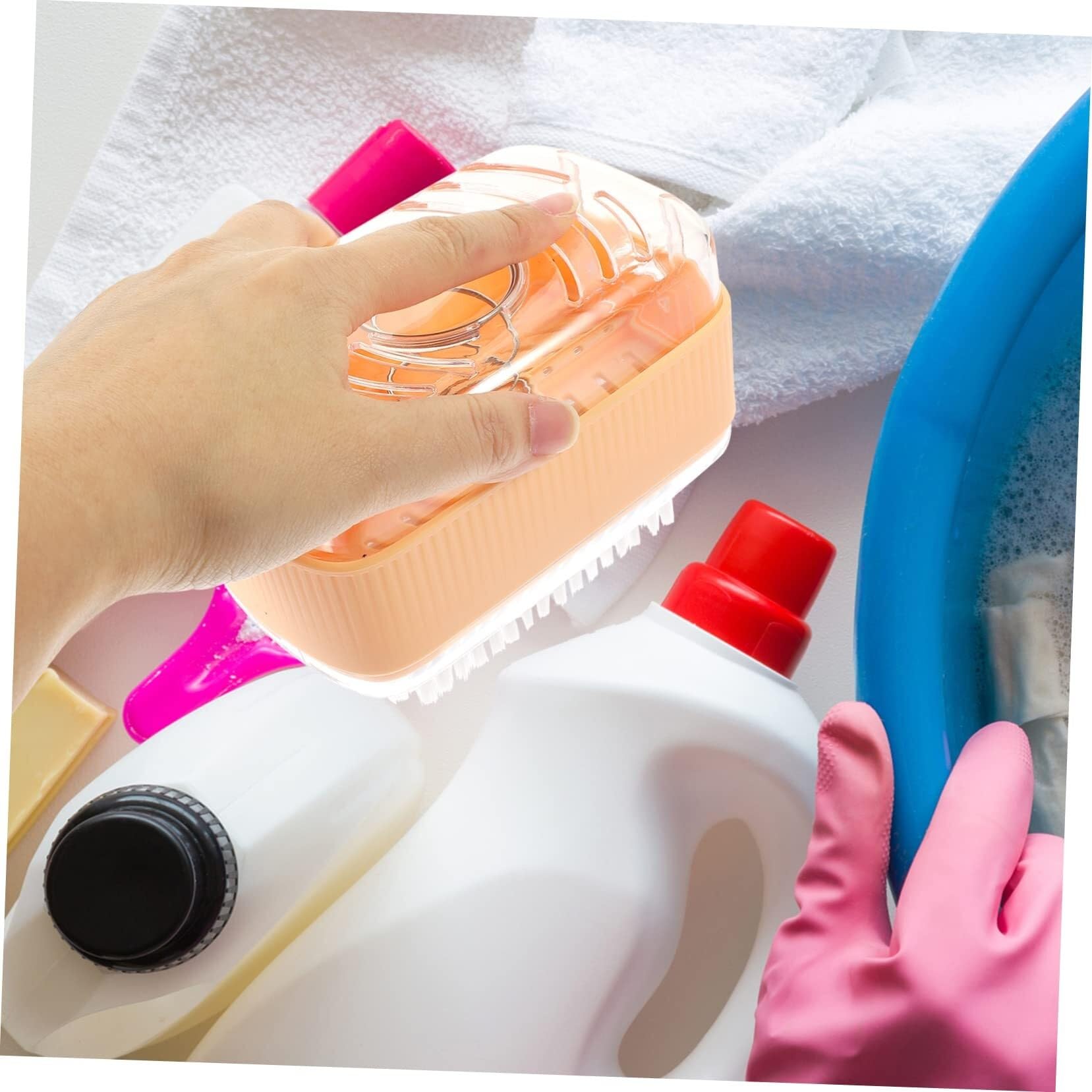 Jabonera for Ducha, jaboneras Caja de Espuma de jabón con Rodillo Multifuncional for lavandería y Materiales Diseño Antideslizante con Soporte for Rodillos (Naranja)(Orange)