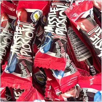 Liquid-Filled Bubblegum Sweets Variety   Mixed Fruit Flavours Chewy Gum Candy Selection - Fn 100 x Gum, Missile Xplosion Bubblegum