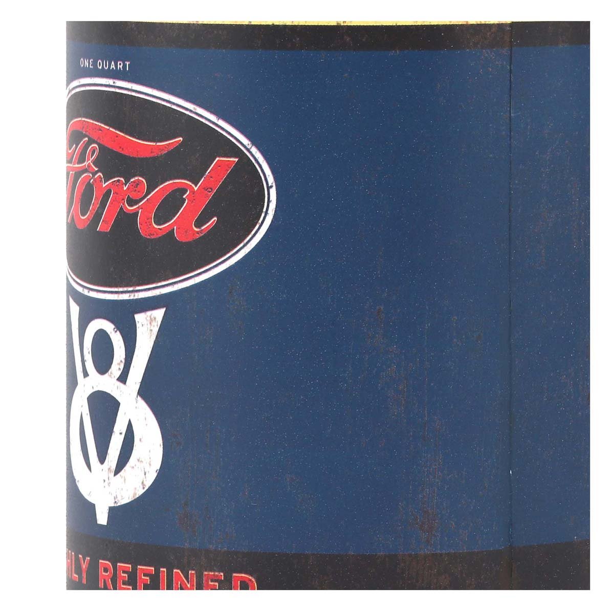 Ford V8 Motor Oil Metal Can - Vintage Oil Can for Man Cave or