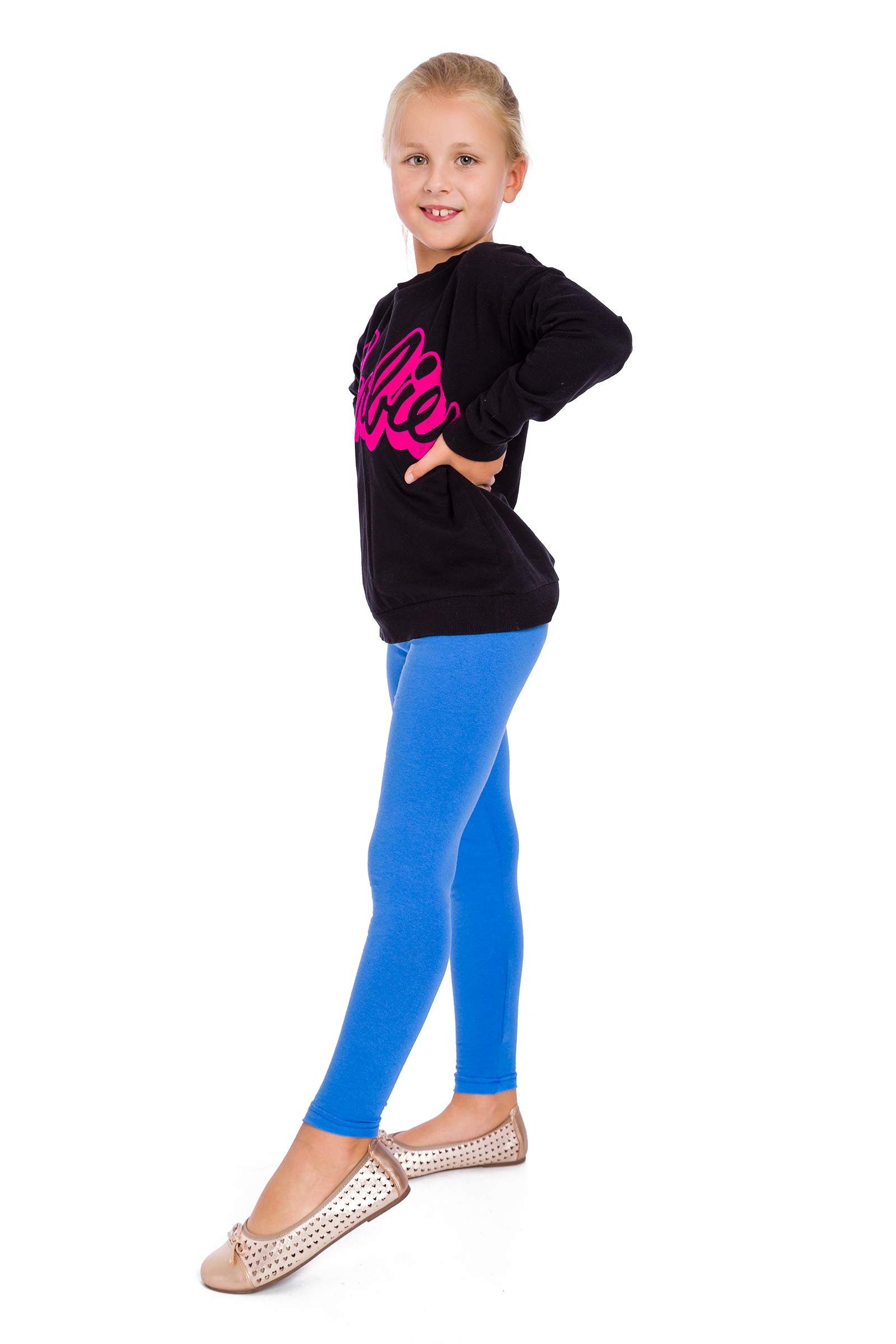 FUTURO FASHION Girls Children Full Length Plain Cotton Leggings Cycling Casual Wear Infant Trousers Leggings Solid Tights Pants for Kids — view 11