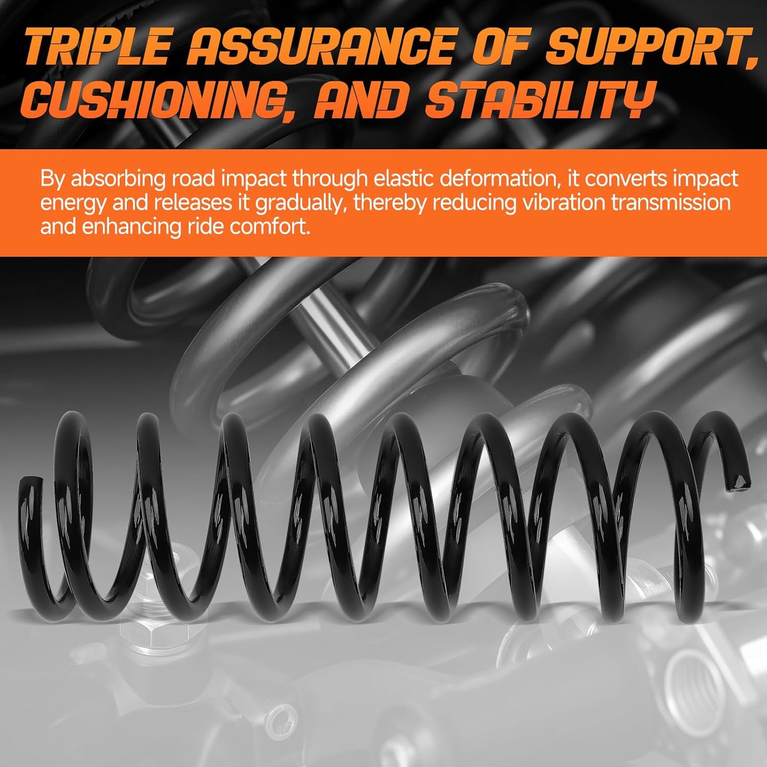 2PCS Rear Suspension Coil Spring Set Fit for Ford Focus 2005-2011 | Mazda 3 2004-2013 | Mazda 3 Sport 2009-2013, Driver and Passenger Sides Replace number# 6S435560AA, 5S435560EA