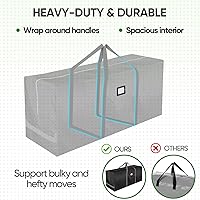 Vista 4 de BALEINE - Bolsa para guardar el árbol de Navidad de 7.5 pies extra grande, de alta resistencia con asas reforzadas y cremalleras dobles para gran