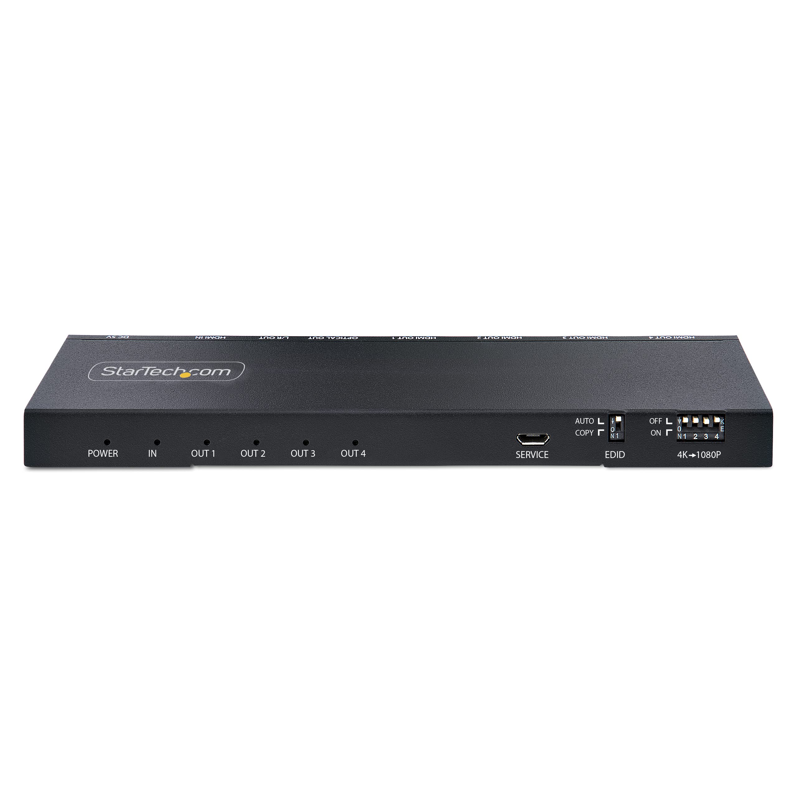 StarTech Splitter HDMI 1 a 4, 4K 60Hz HDMI 2.0, Scaler, HDR, Audio Ottico | Distribuisce un Segnale HDMI su 4 Display