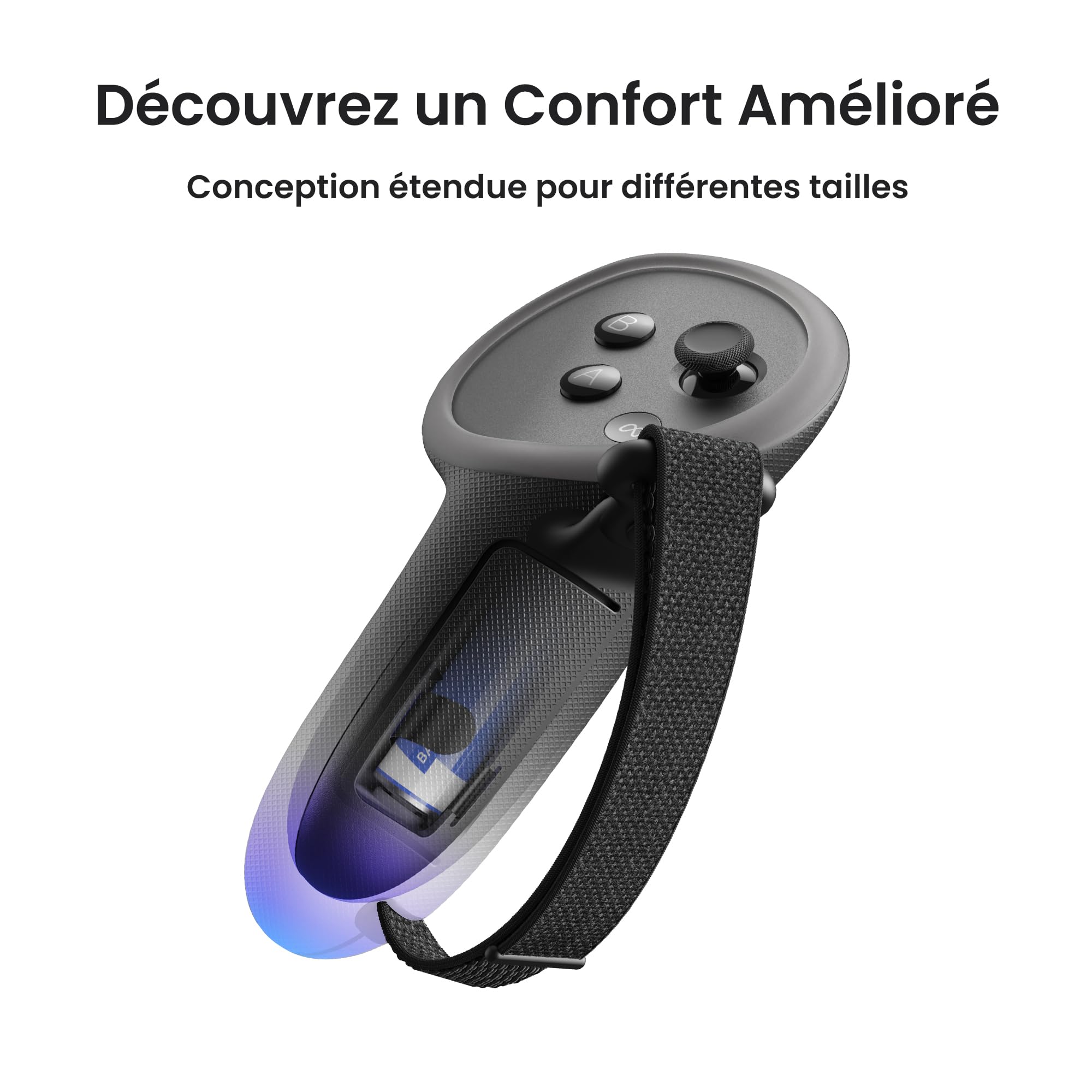 KIWI design G4 Pro Poignées de Manette Compatibles avec Meta Quest 3/3S, Accréditées par Meta