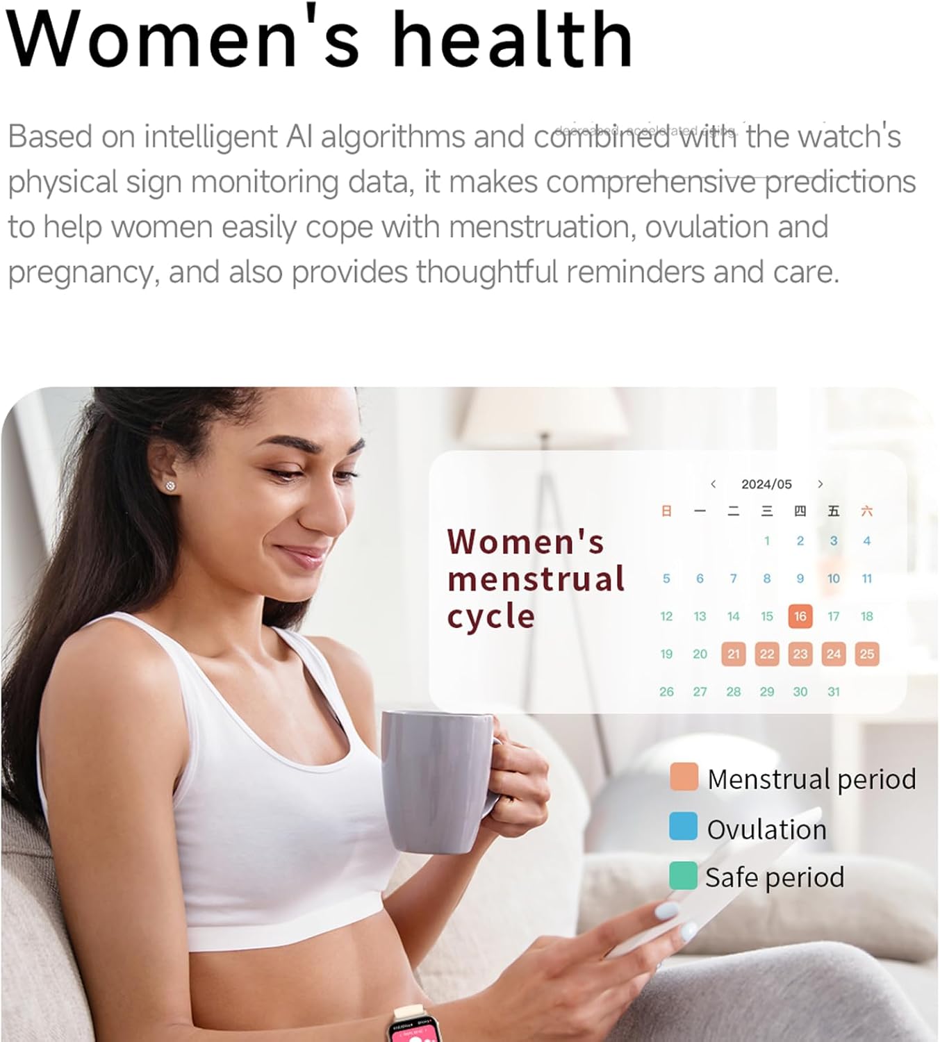 Yihou Smart Watches for Women Fitness Tracker Fitness Watch with Heart Rate Monitor Sleep Monitoring Pedometer Calorie for Android iOS Gold Pink