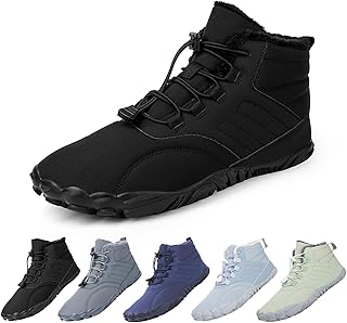 Barfußschuhe Damen Winter, Extrem Warme Gefütterte, Winterschuhe Herren Wasserdicht, Outdoor Winterstiefel