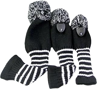 3 fundas para cabeza de club de golf, estilos de punto, fundas de ocio, fundas de golf para protección y durabilidad del conductor