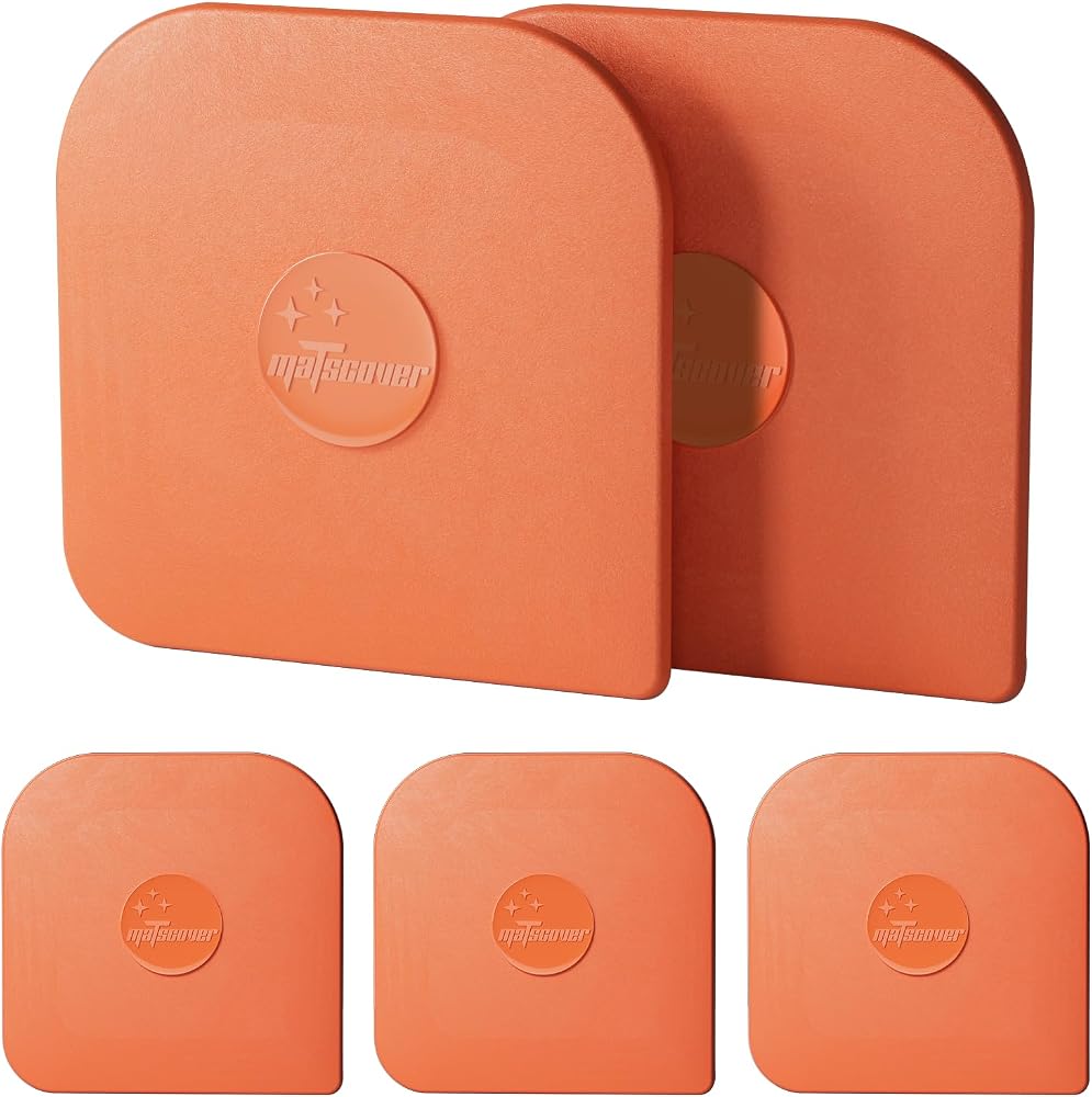 Pan Scraper, 5 Pcs Pot & Dish Scraper Plastic, Sturdy Scraper Kitchen Tool, Orange