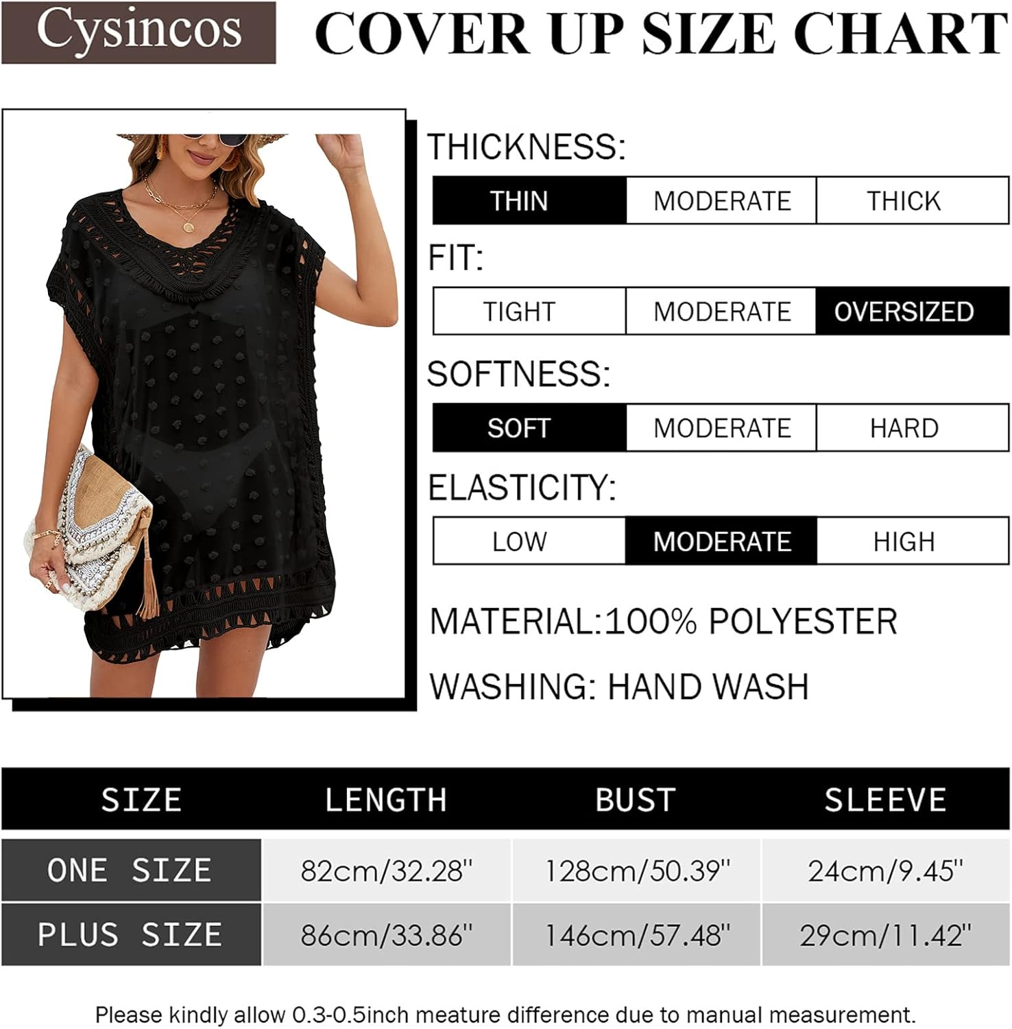 Cysincos Womens Swimsuit Cover Up Hollow Out Swimwear Beach Bathing Suit Bikini Coverups - Image 6