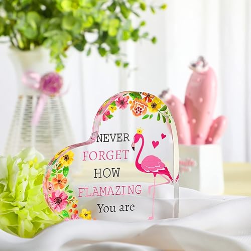 Vista 7 de Kathfly Regalos inspiradores para mujeres, recuerdo de corazón acrílico, regalo inspirador para novia, esposa, hija, en Navidad, cumpleaños