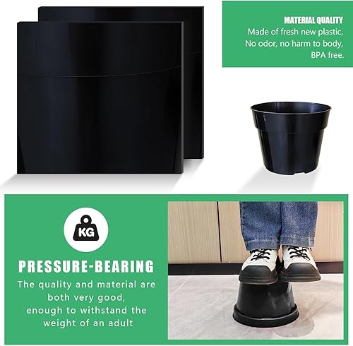 Miniatura 3 de RooTrimmer Paquete de 12 macetas, maceta de 8 pulgadas con platillo transparente, macetas de plástico para plantas de interior y puerta exterior