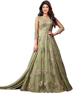 Women's Net Floor length SEMI-STICHED Gown