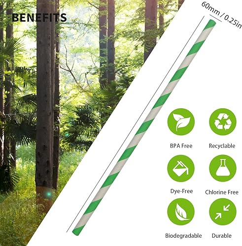 Miniatura 8 de Pajitas de papel de aluminio iridiscente, pajitas de cóctel de fiesta, pajitas biodegradables para decoración de bodas, paquete de 100