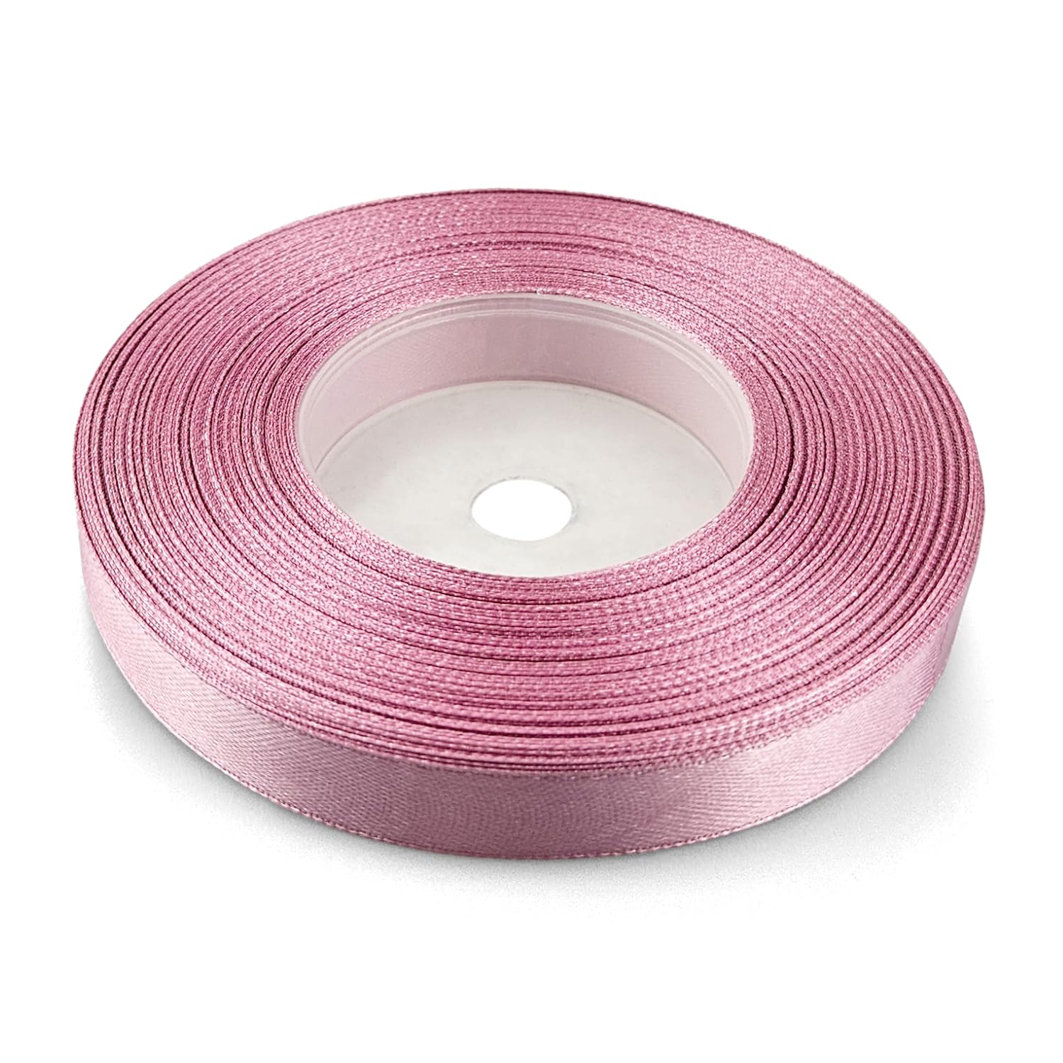 Nastro In Raso Satinato Netuno Rosa Sporco - 12 Mm X 32 Metri, Per Bomboniere, Regali E Decorazioni Fai Da Te