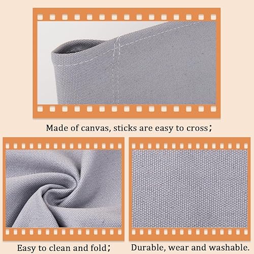 Miniatura 6 de GORGECRAFT 1 juego de funda de repuesto para silla de directores, funda de asiento de tela de poliéster, kit de asiento y respaldo de lona con palo