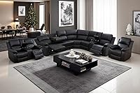 Vista 34 de A Ainehome Juego de Sofá Seccional Reclinable con Almacenamiento, Juegos de Sofá de Pana Reclinables Seccionales Manuales para Sala de Estar con 3