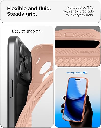 Vista 259 de Spigen Liquid Air - Funda diseñada para iPhone 13 Pro Max (2021), color negro mate