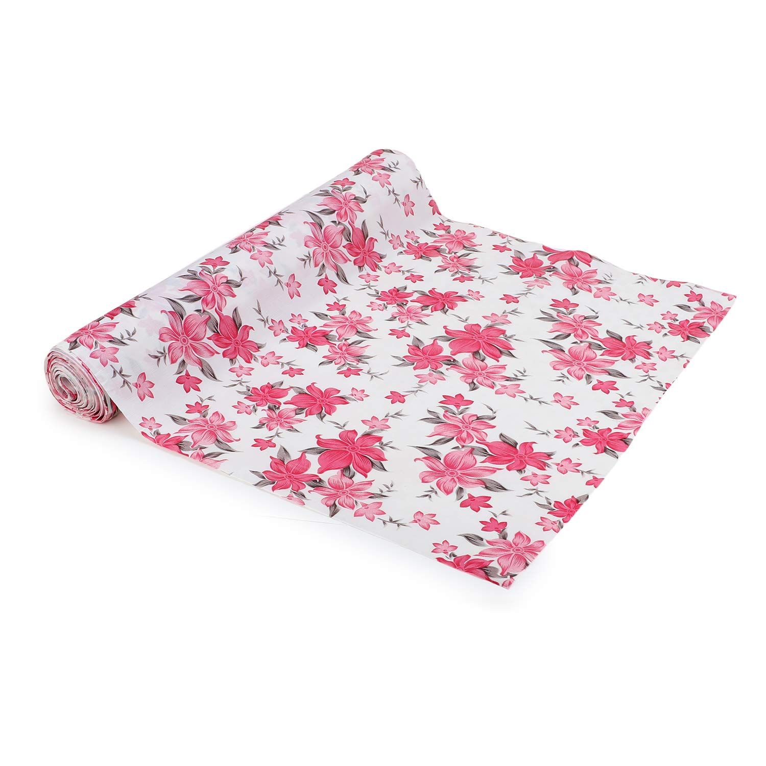 Dakshya Industries Flower PVC Wardrobe Kitchen Drawer Cupboard Cabinet Shelf Mat (Pink, 5 m),Polyvinyl Chloride-picture-34