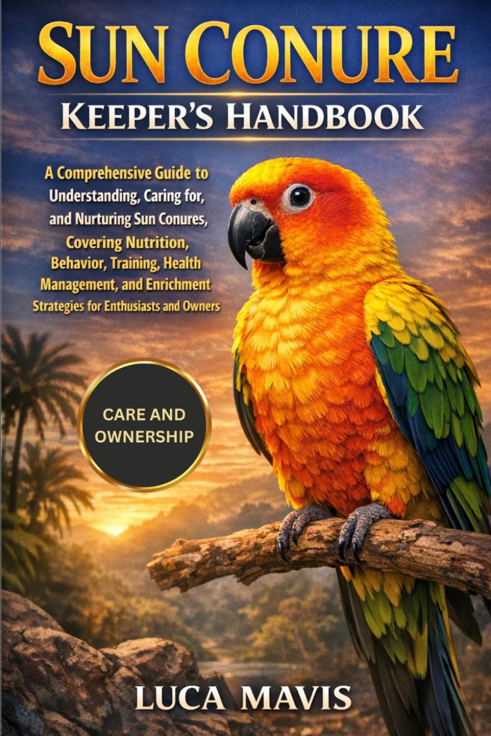 SUN CONURE KEEPER'S HANDBOOK: A Comprehensive Guide to Understanding, Caring for, and Nurturing Sun Conures, Covering Nutrition, Behavior, Training, ... Strategies for Enthusiasts and Owners