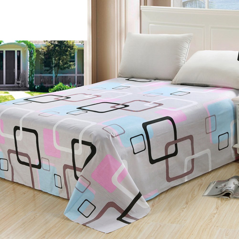 Draps en coton à imprimé feuilles pour rafraîchir la chambre en été