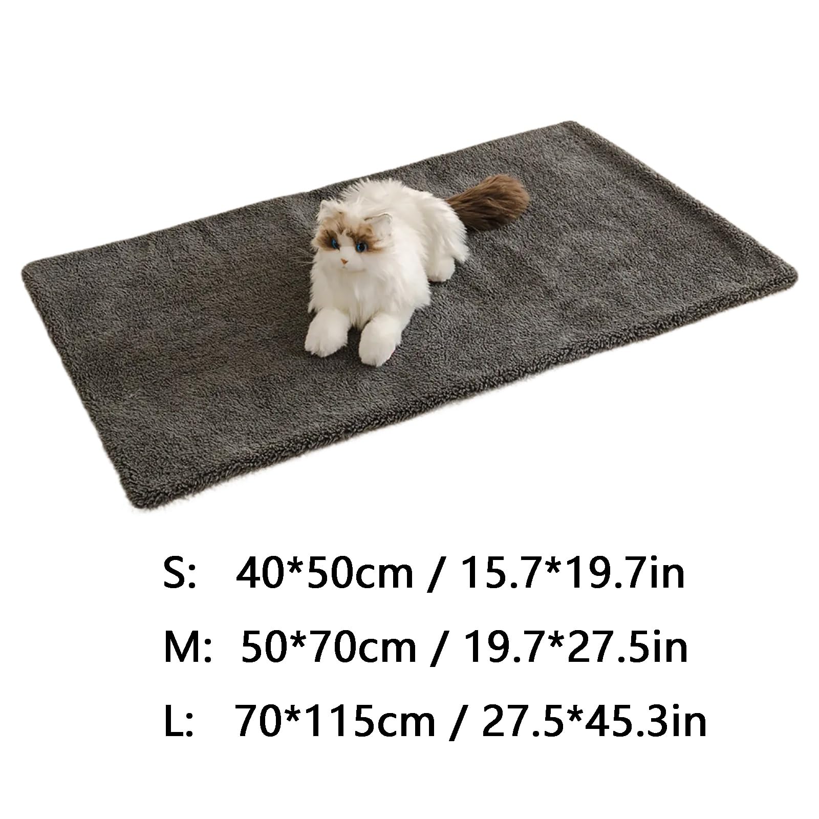 mata dla zwierząt, Wygodne i ciepłe, antypoślizgowe trwałe, łatwe do czyszczenia, na sofę, klatkę, legowisko dla zwierząt(Gray,Large)