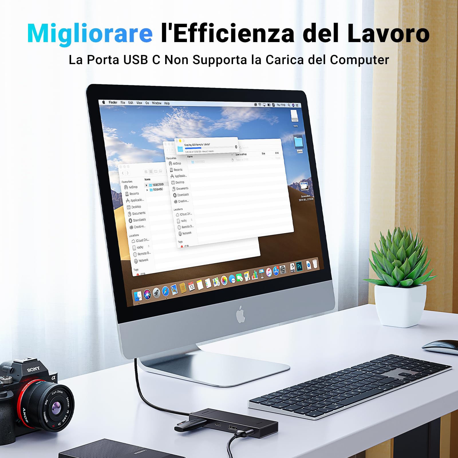 UGREEN 10Gbps Hub USB C 3.2 Gen 2 Adattatore USB C a 2 Porte USB C e 2 Porte USB A Compatibile con iPhone 16 Plus Pro Max MacBook Pro Air iMac XPS iPad Pro Air Surface Galaxy S24 Cavo 30CM