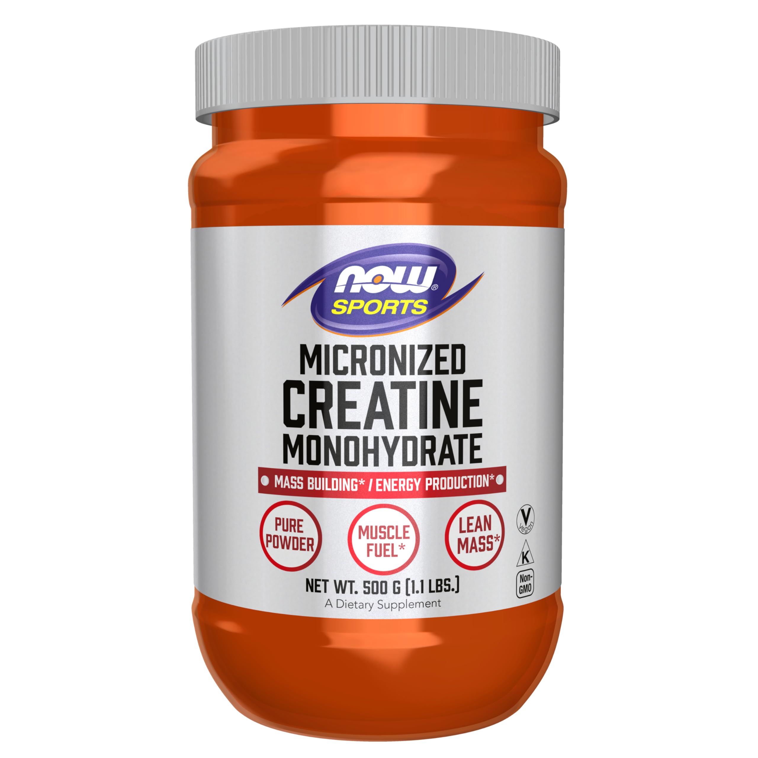- NOW Foods Sports Nutrition, Micronized Creatine Powder 500 g, Mass Building*/Energy Production*, 1.1-Pound