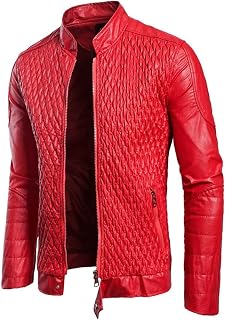 Men's Jacket Fashion Men's Leather Jacket Spring Autumn Casual PU Coat Men's Motorcycle Leather Jacket New Man Solid Color Slim Outerwear S-3XL