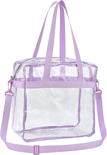 Vista 293 de Oraben Bolsa transparente transparente aprobada para estadios de 12 x 6 x 12 pulgadas, bolsa de estadio para trabajo, juegos deportivos, gimnasio