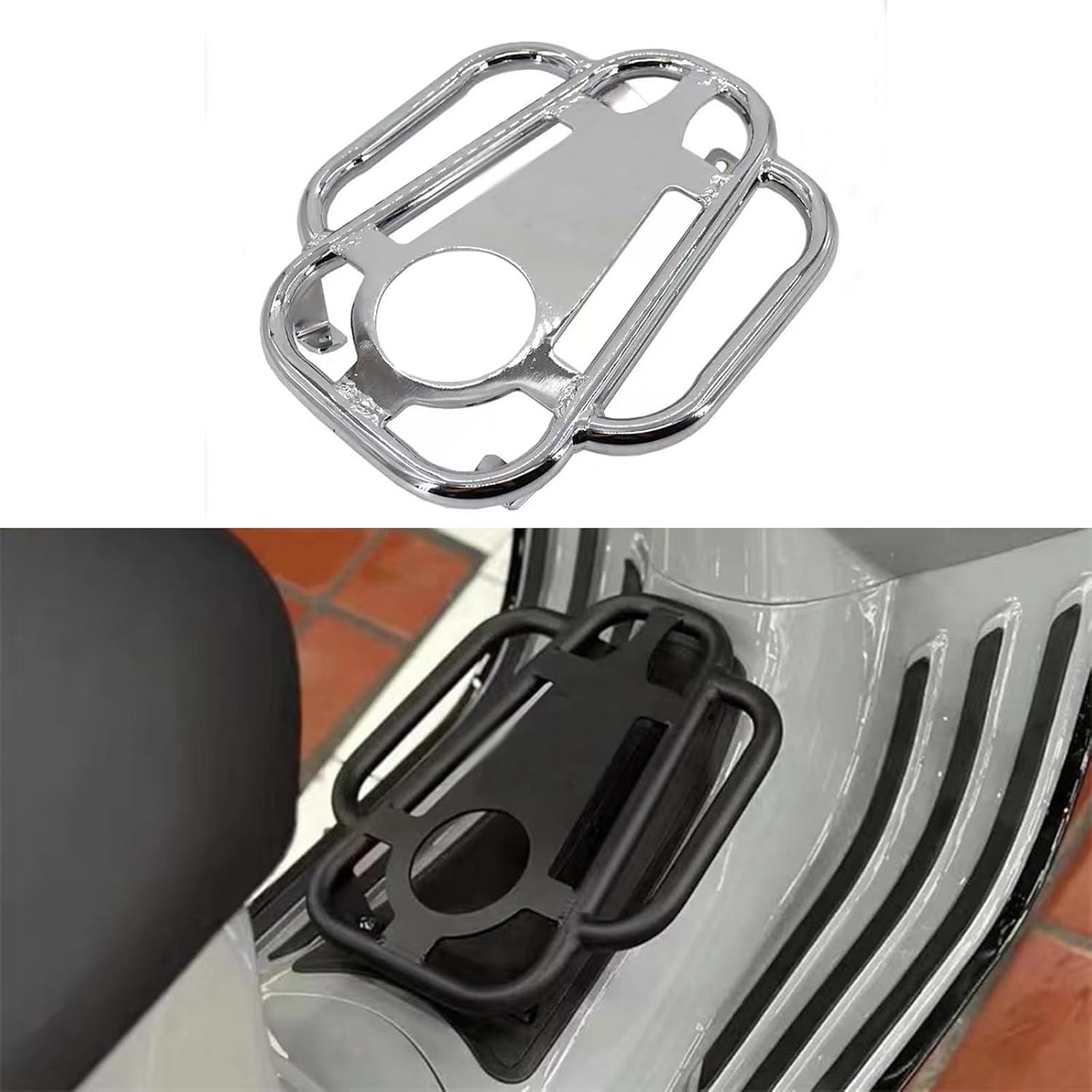 FOR GTS300 GTV300 ‌ Primavera 150 Sprint 150 2023 2022-2018 Accessories Footrest Motorcycle footrest extension Storage rack Shelves Luggage rack (GTS/GTV300 electroplated silver)
