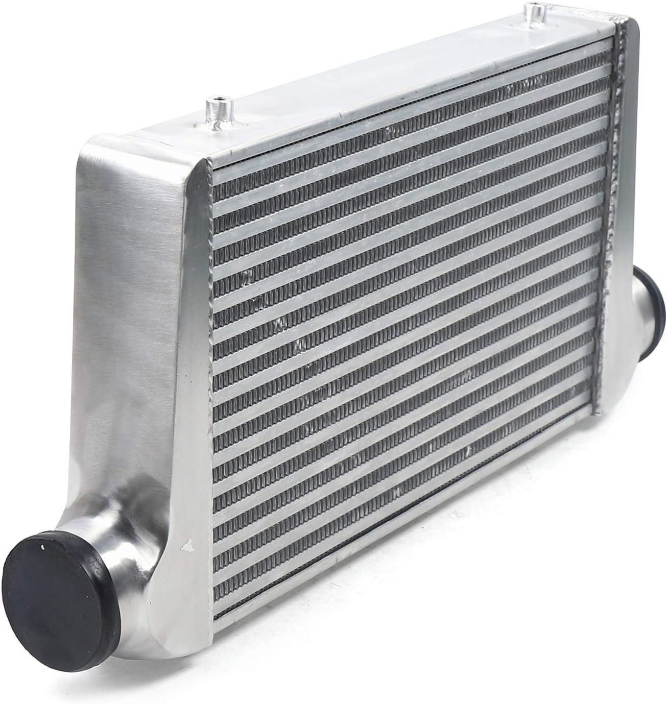 Universal Front Mount Intercooler 3 Inlet/Outlet Turbo Intercooler Aluminum - High Performance Cooling Upgrade for Your Vehicle