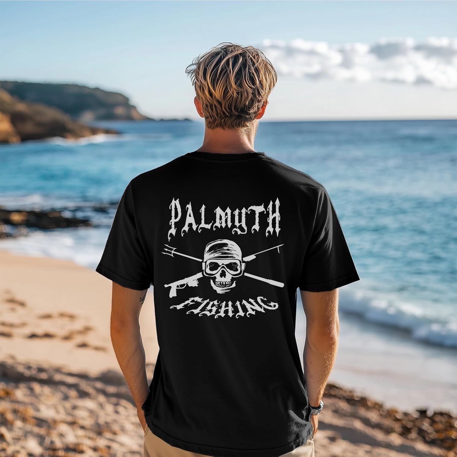 Palmyth Men's Fishing UPF 50+ Sun Protection Short Sleeve T-Shirt - Image 3