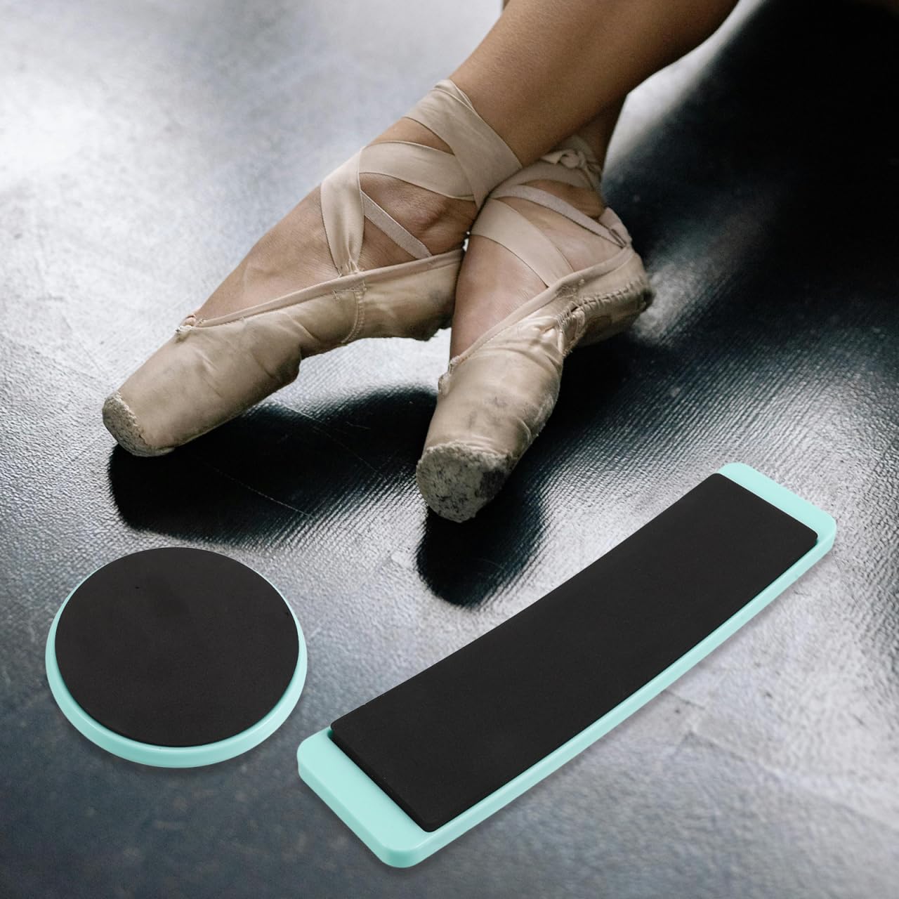 STOBAZA 2 Stück Leichtes Ballett Turn Board Tragbares Drehbrett für Tänzer und Eiskunstlauf Rundes Eckiges Trainingsgerät zur Verbesserung von Balance und Drehtechnik Für Zuhause und