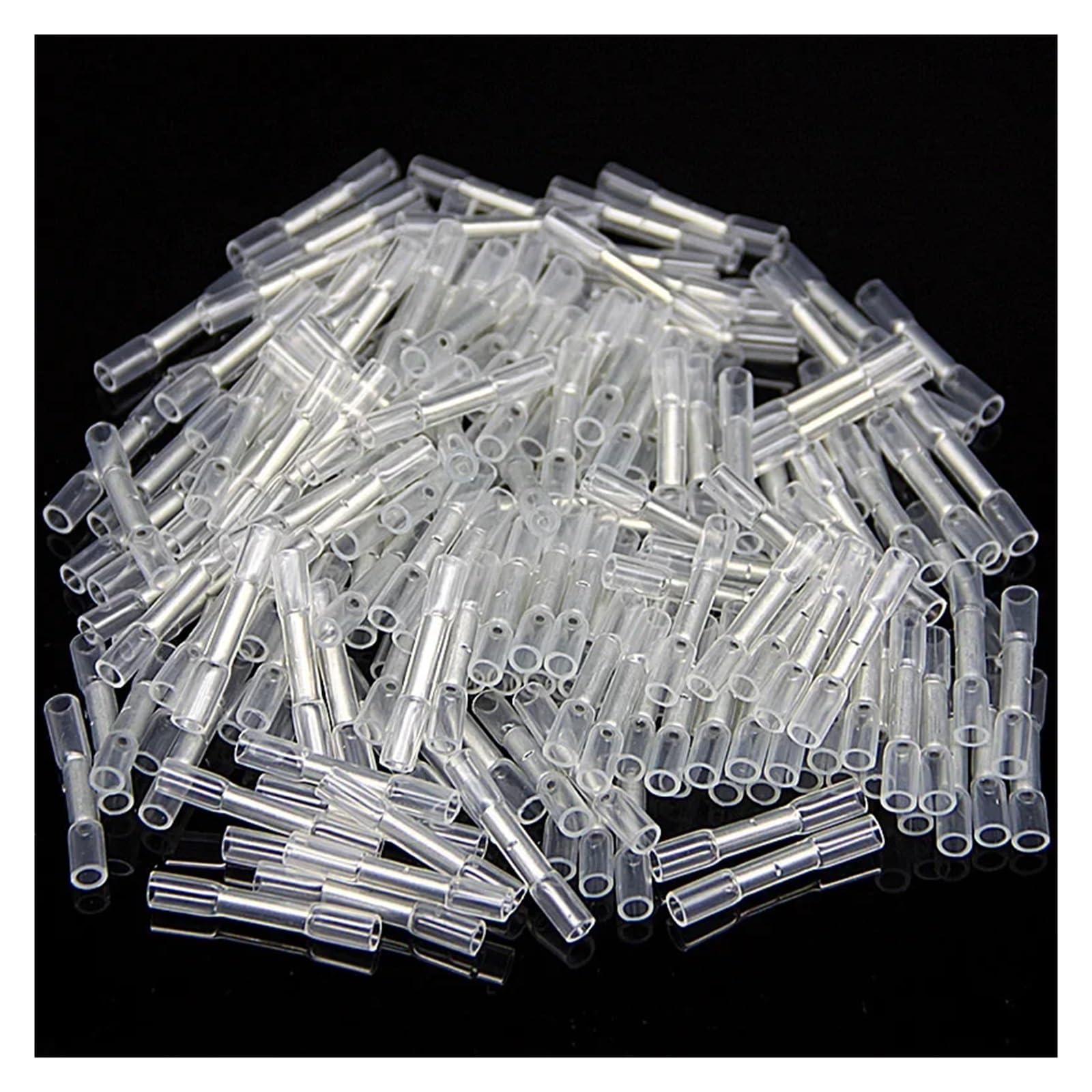 ICXLPMC 50PCS Heat Shrink Crimp Terminals Fully Insulated Seal Butt Electrical Wire Connectors For 0.25-0.5mm2