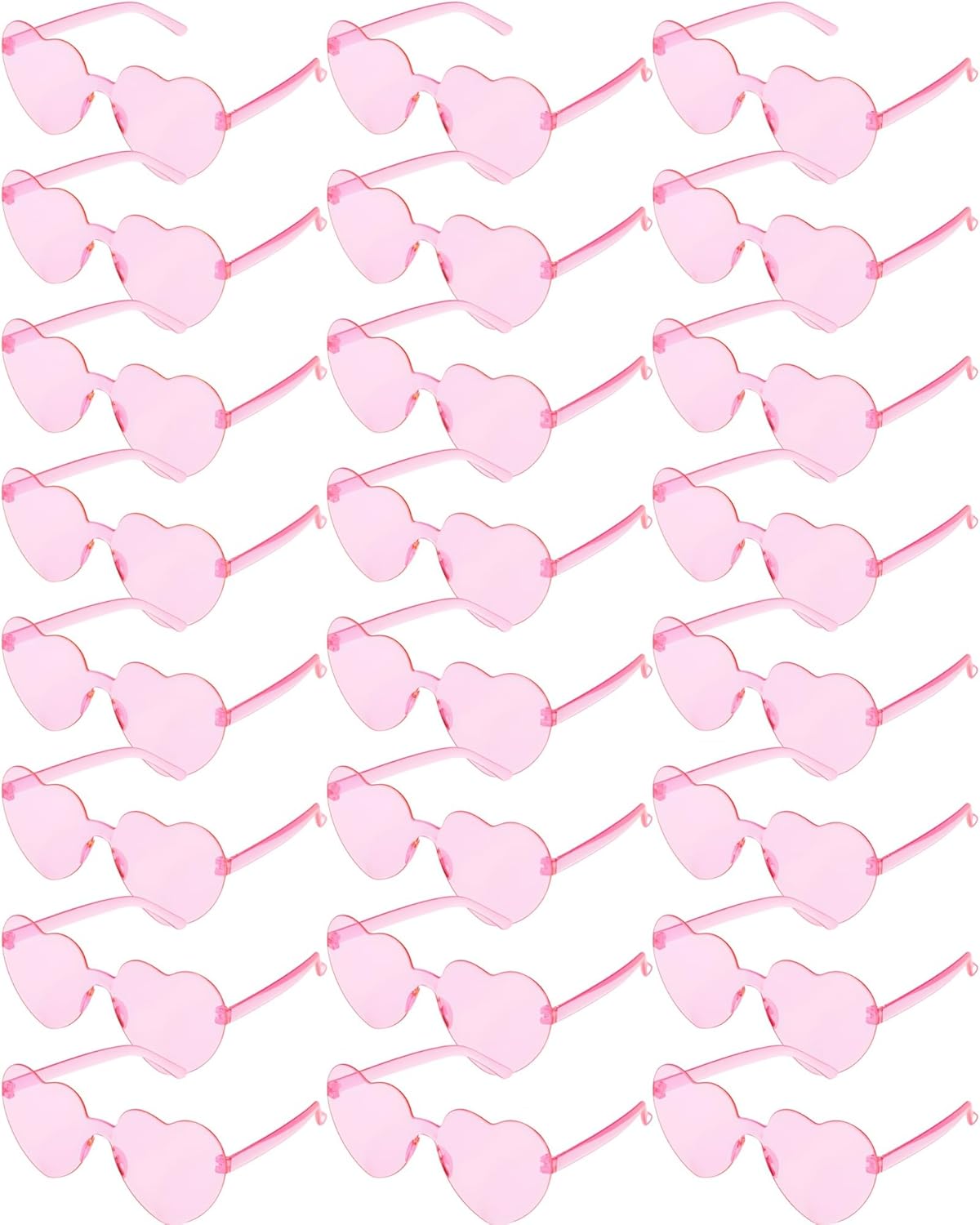 24 Pairs Heart Sunglasses for Women, Pink Heart Glasses for Party Favor