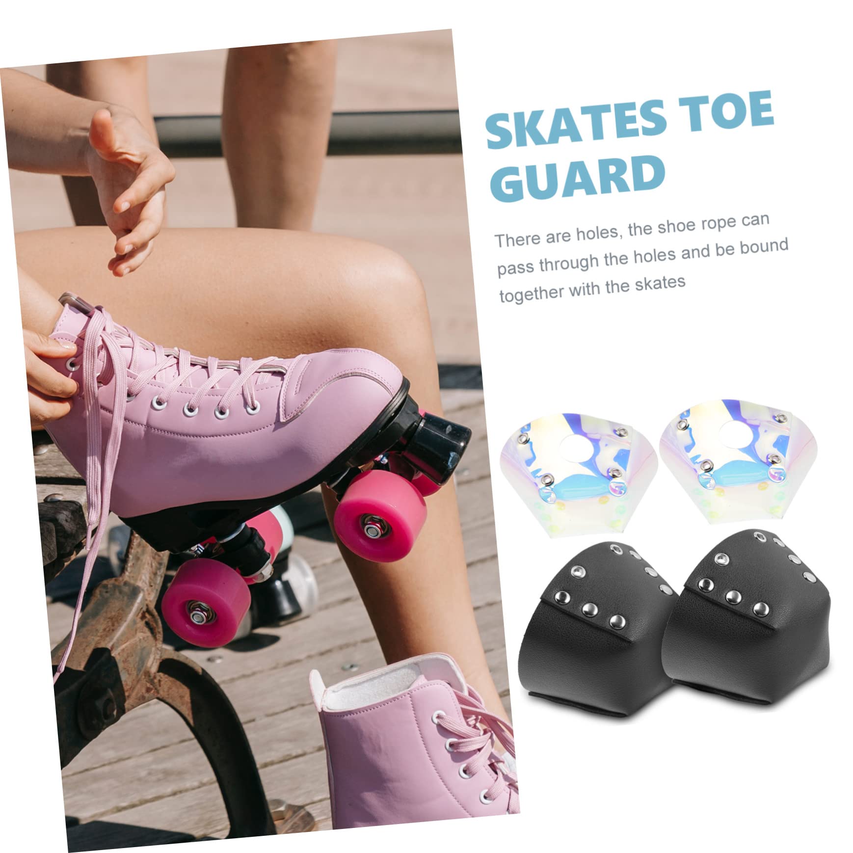 KESYOO 1set Skates Toe Protective Cover Protectors Adults for Safety Caps Pads Roller Covers Skating Guard Inline Shoe Cover Skates Toe Protector Leather Skates Toecap 2pairs