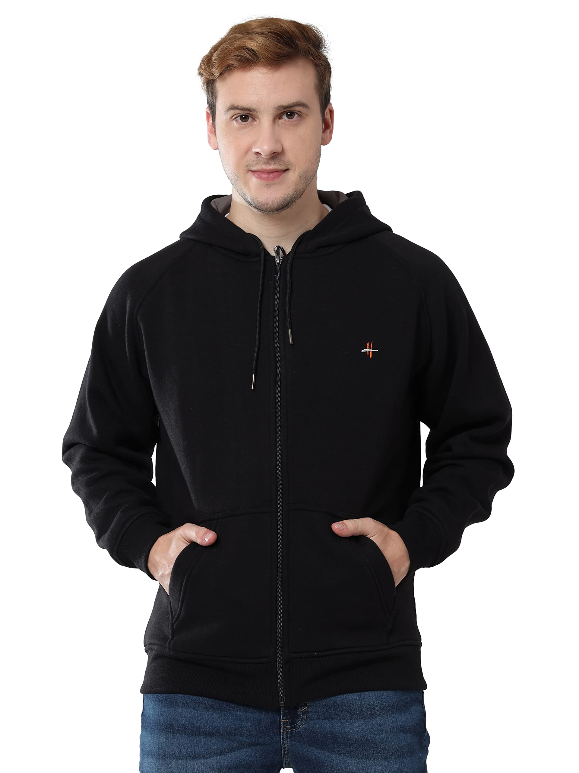 hiver Full Sleeve Solid Men's Sweatshirt Winter Wear Fleece Sweatshirt Hooded Sweatshirt for Men-picture-45