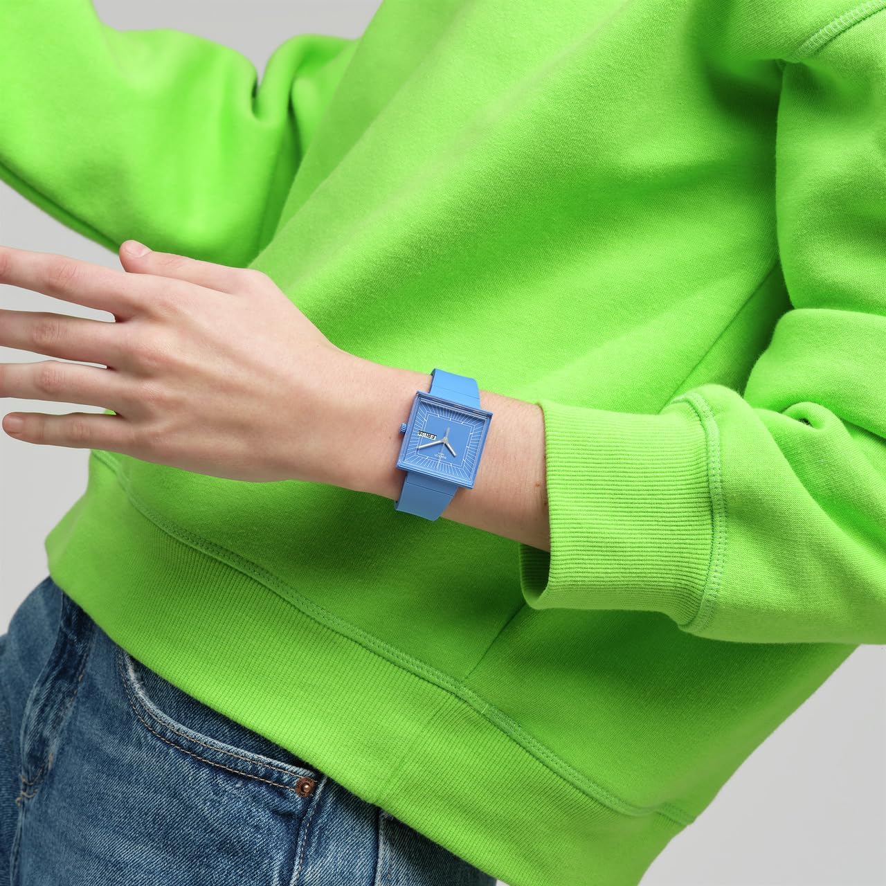 Swatch Square Bioceramic Unisex Watch Casual Bioceramic Blue Quartz Waterproof What If...Sky?