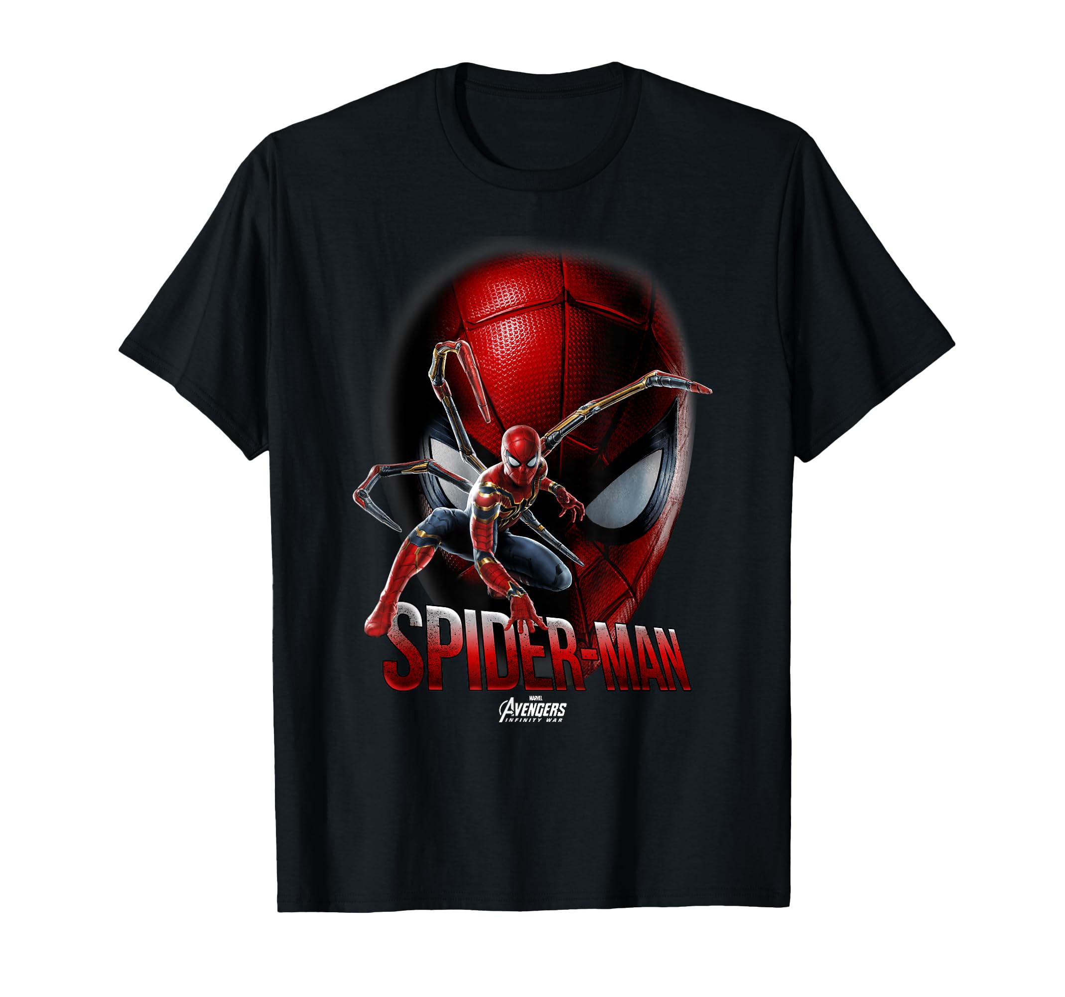 Marvel Infinity War Spider-Man Game Face Graphic T-Shirt T-Shirt