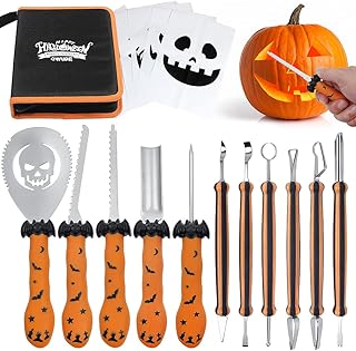 Sponsored Ad - OWUDE Professional Pumpkin Carving Kit with Double-Side Sculpting Tools 11 Pcs Upgrade Heavy Duty Stainless...