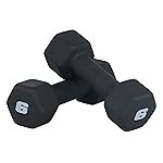 CAP Barbell 6 LB Neoprene Dumbbell Hand Weights - Pair | Black