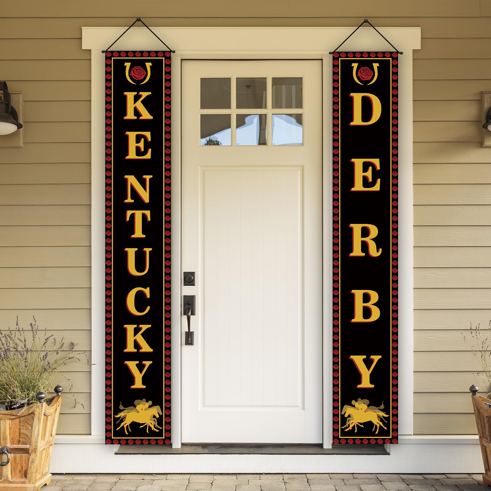 Artofy Kentucky Derby Gartenflagge – Doppelseitige Jute-Flagge 32,5x45,7 Cm, Wetterfest, Für Zaun, Terrasse & Garten