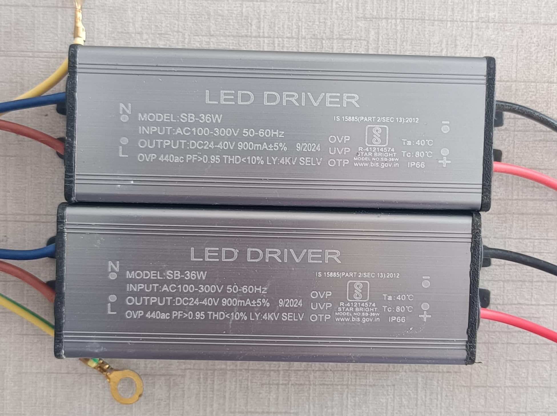 2 Quantity 36watt, 900mA IP65 Led Driver, With 4Kv Surge,OVP,UVP,OTP Protection For Street Flood Light Repairing BIS Approved, IP65 Waterproof (Pack of 2)-image-43