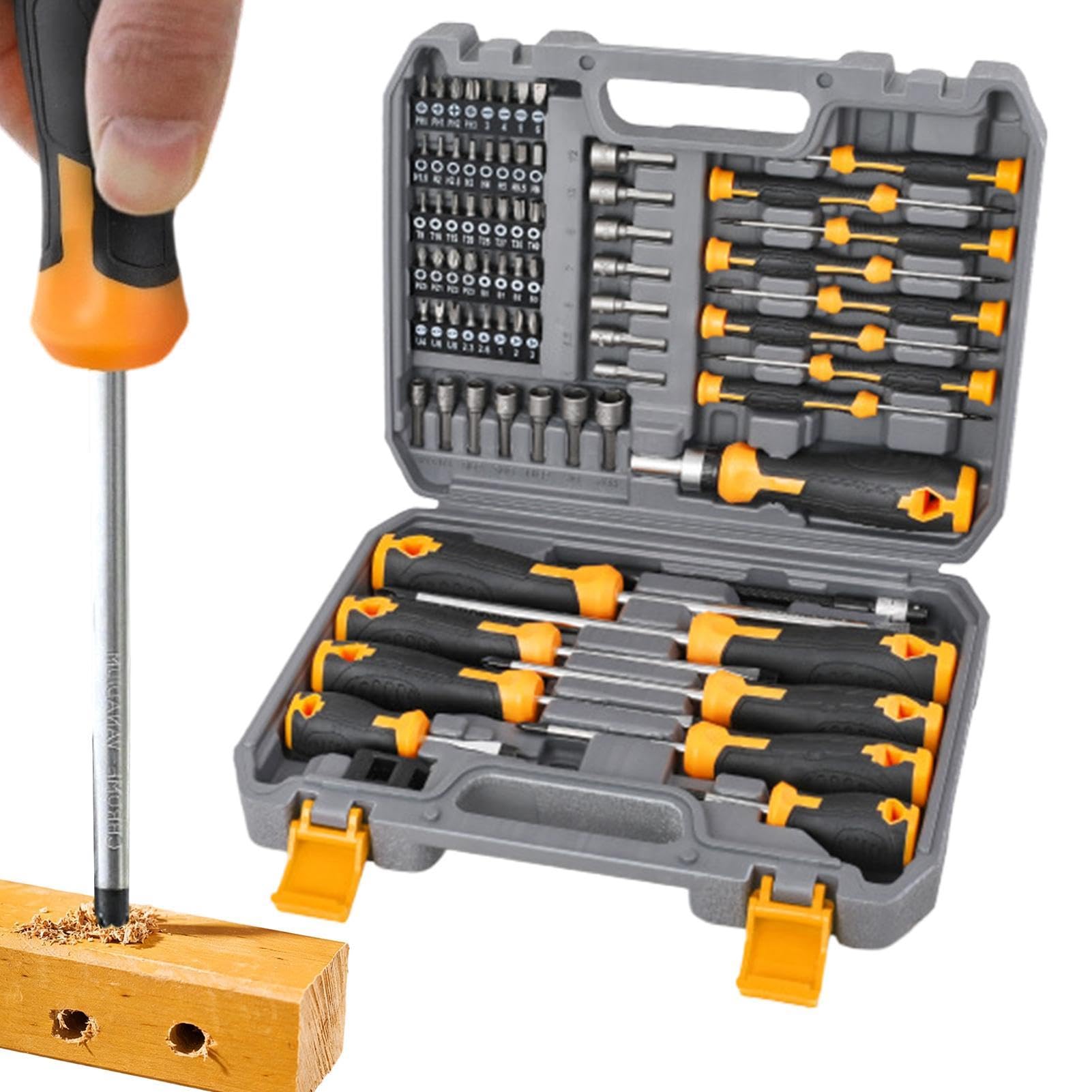 Juego de Destornillador y Puntas para Tornillos Magnético Resistente y